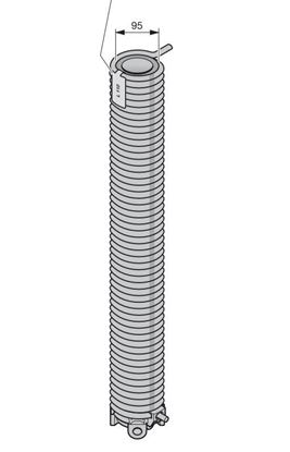 Изображение Торсионная пружина с пластмассовой трубой и натяжным конусом L 117 Арт.3090551