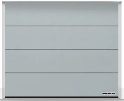 Изображение Ворота секционные LPU 42 2500x2000 мм duragrain L-гофр цвет Diamond grey