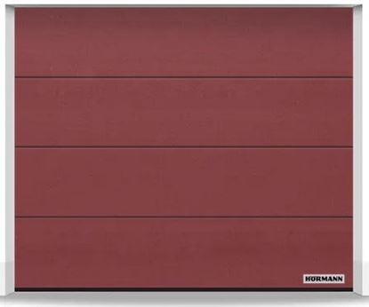 Изображение Ворота секционные LPU 42 2500x2125 мм duragrain L-гофр цвет Diamond red