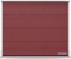 Изображение Ворота секционные LPU 42 2500x2500 мм duragrain L-гофр цвет Diamond red