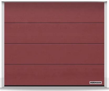 Изображение Ворота секционные LPU 42 3000x2250 мм duragrain L-гофр цвет Diamond red