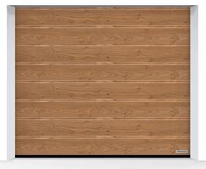 Изображение Ворота секционные LPU 42, 2375х2000, Decograin, M-гофр, Winchester oak