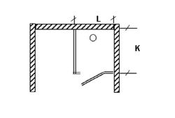 Изображение Перегородка для разделения санузлов 1-но створчатая, угловая. 900х1200х2000 мм