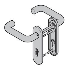 Изображение MZ гарнитур ручек PZ ПВХ черный тип D-110 Арт.545970