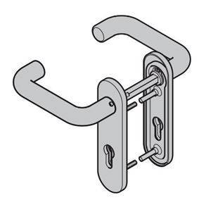 Изображение MZ гарнитур ручек PZ ПВХ черный тип D-110 Арт.545970