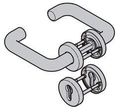 Изображение  MZ гарнитур ручек PZ ALU розетки, D-110, Арт.535346; 344378