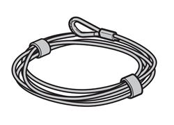 Изображение Проволочный трос, Ø 4 мм, для барабанов для троса с коушем и зажимом L-3100мм Арт.3094620-4