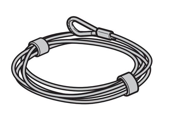Изображение Проволочный трос, Ø 4 мм, для барабанов для троса с коушем и зажимом L-3100мм Арт.3094620-4