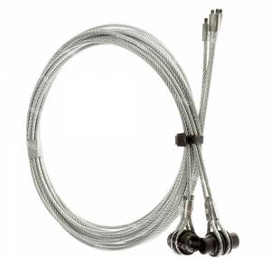 Изображение Проволочные тросы d 3мм с коушем, для направляющей Z-2000 мм, L-2490мм Арт.3064348