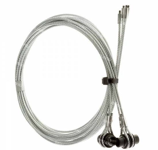 Изображение Проволочные тросы d 3мм с коушем, для направляющей Z-2000 мм, L-2490мм Арт.3064348