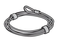 Изображение Проволочный трос, Ø 4 мм, для барабанов для троса с коушем и зажимом L-2980мм Арт.3094620-2,98; 3045667-2,98