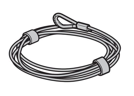 Изображение Проволочный трос, Ø 4 мм, для барабанов для троса с коушем и зажимом L-2980мм Арт.3094620-2,98; 3045667-2,98