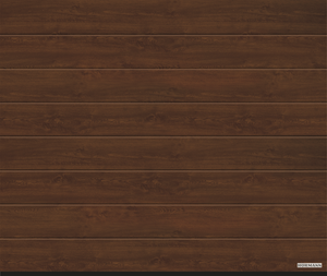 Vorota sekcionny`e LPU 42, 4000x2500, DecoColor, M-gofr, Dark oak (Temny`j dub), art. 4017245