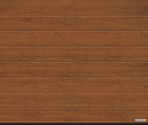 Vorota sekcionny`e LPU 42, 2500x2500, DecoColor, M-gofr, Golden oak (Zolotoj dub). Art. 4017211