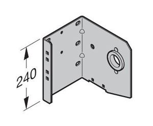 Изображение Консоль держателя вала 2, с шарикоподшипником, R,  высота 240 мм, до центра вала 160 мм. Арт.3044139