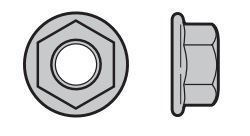Изображение Шестигранная гайка М6 со стопорным кольцом и фланцем для SPU. Арт.3001660