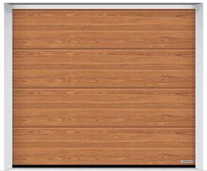 Изображение Ворота секционные Hormann LPU 42 3000x2500мм Duragrain L-гофр Teak