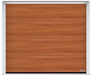 Изображение Ворота секционные Hormann LPU 42 3000x2125мм Duragrain L-гофр Walnuss kolonial