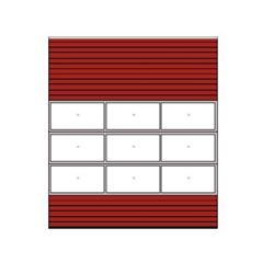 Изображение Ворота SPU F42 4000x4500, низковедущая направляющая L, поверхность Stucco