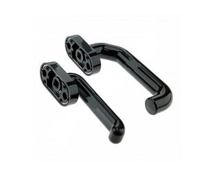 Изображение Гарнитур нажимных ручек PZ. Пластмасса черного цвета (калитка), Арт. 3096798; 1511160001