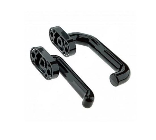 Изображение Гарнитур нажимных ручек PZ. Пластмасса черного цвета (калитка), Арт. 3096798; 1511160001