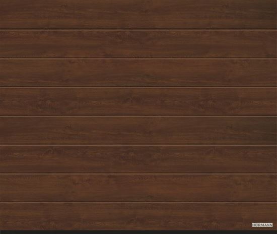 Vorota sekcionny`e LPU 42, 2750x2500, Decograin, M-gofr, Dark oak (Temny`j dub). Art. 4017221-CN