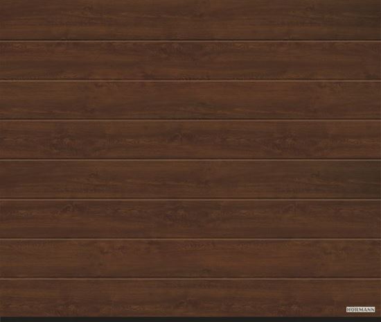 Vorota sekcionny`e LPU 42,2500x2250, DecoColor, M-gofr, Dark oak (temny`j dub). Art. 4017209