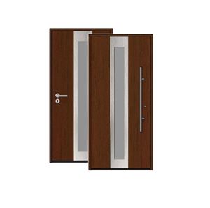 Изображение Входная дверь HTA 1000x2100, DIN L, цвет RAL2008/2008,стекло, Hormann