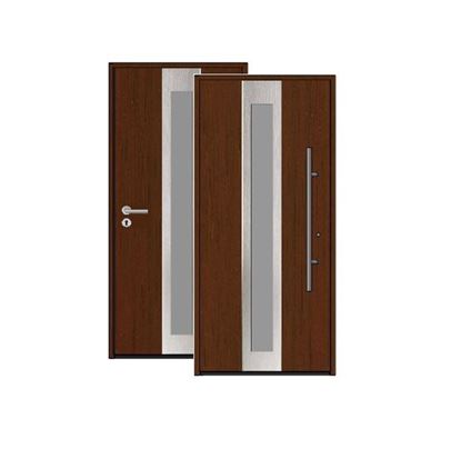 Изображение Входная дверь HTA 1000x2100, DIN L, цвет RAL2008/2008,стекло, Hormann