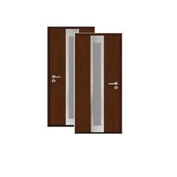 Изображение Входная дверь HTA 1000x2100, DIN L, цвет RAL2008/2008,стекло, Hormann