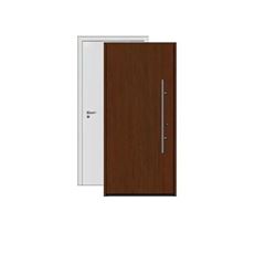 Изображение Входная дверь HTA 1000x2100, DIN L, цвет RAL2008/9016, Hormann
