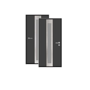 Изображение Входная дверь HTA 1000x2100, DIN L, цвет RAL7016/7016,стекло, Hormann