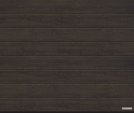 Изображение Ворота секционные Hormann LPU 42, 2500х2124, Decograin, M-гофр, Night oak. Арт. 4017207-CN