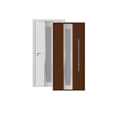 Изображение Входная дверь HTA 1000x2100, DIN L, цвет D2008/RAL9016,стекло, Hormann - копия