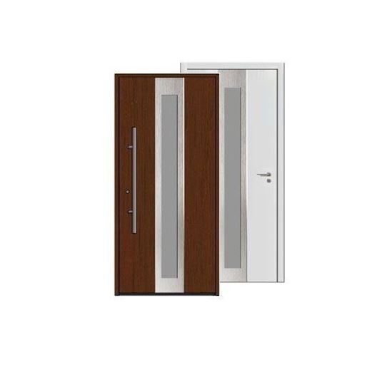 Изображение Входная дверь HTA 1000x2100, DIN R, цвет D2008/RAL9016,стекло, Hormann
