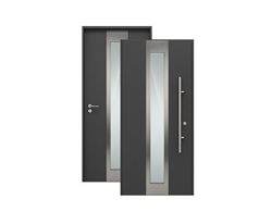 Изображение Входная дверь HTA 1000x2100, DIN L, цвет RAL7016/7016,стекло, Hormann