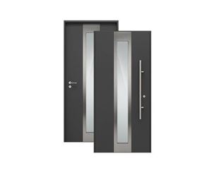 Изображение Входная дверь HTA 1000x2100, DIN L, цвет RAL7016/7016,стекло, Hormann