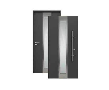 Изображение Входная дверь HTA 1000x2100, DIN L, цвет RAL7016/7016,стекло, Hormann