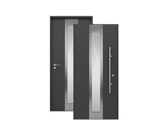 Изображение Входная дверь HTA 1000x2100, DIN L, цвет RAL7016/7016,стекло, Hormann