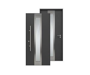 Изображение Входная дверь HTA 1000x2100, DIN R, цвет RAL7016/7016,стекло, Hormann