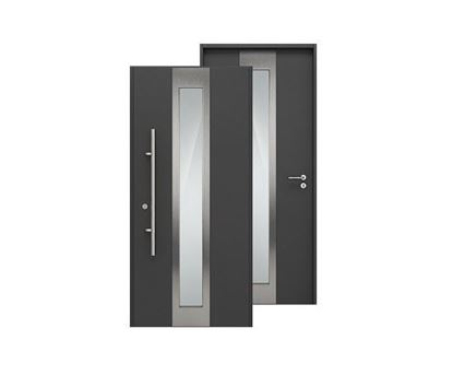 Изображение Входная дверь HTA 1000x2100, DIN R, цвет RAL7016/7016,стекло, Hormann