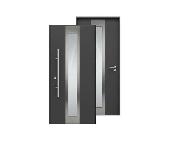 Изображение Входная дверь HTA 1000x2100, DIN R, цвет RAL7016/7016,стекло, Hormann