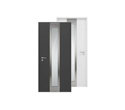 Изображение Входная дверь HTA 1000x2100, DIN R, цвет RAL7016/9016,стекло, Hormann