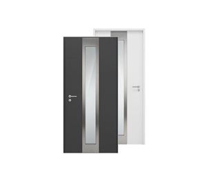 Изображение Входная дверь HTA 1000x2100, DIN R, цвет RAL7016/9016,стекло, Hormann