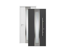 Изображение Входная дверь HTA 1000x2100, DIN L, цвет RAL7016/9016,стекло, Hormann