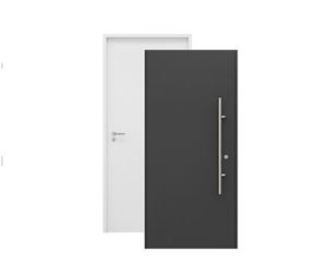 Изображение Входная дверь HTA 1000x2100, DIN L, цвет RAL7016/9016, Hormann