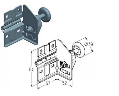Изображение Кронштейн роликовый боковой RBT-200L