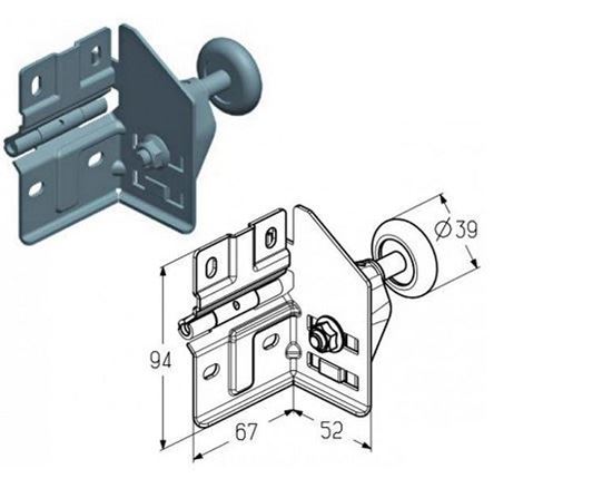 Изображение Кронштейн роликовый боковой RBT-200L