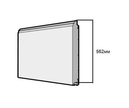 Изображение Панель ворот LPU 0562x5000 L гофр Planar Matt deluxe CH 9016. сегмент/секция
