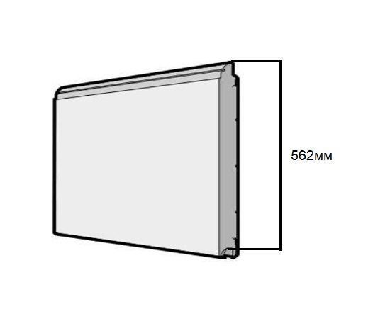 Изображение Панель ворот LPU 0562x5000 L гофр Planar Matt deluxe CH 9016. сегмент/секция